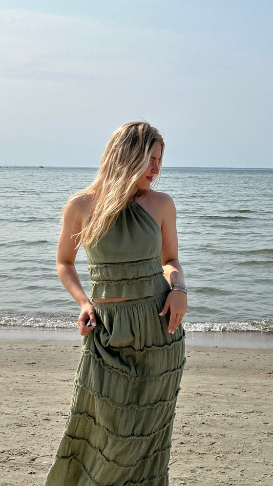 Thalia - two piece, sage green