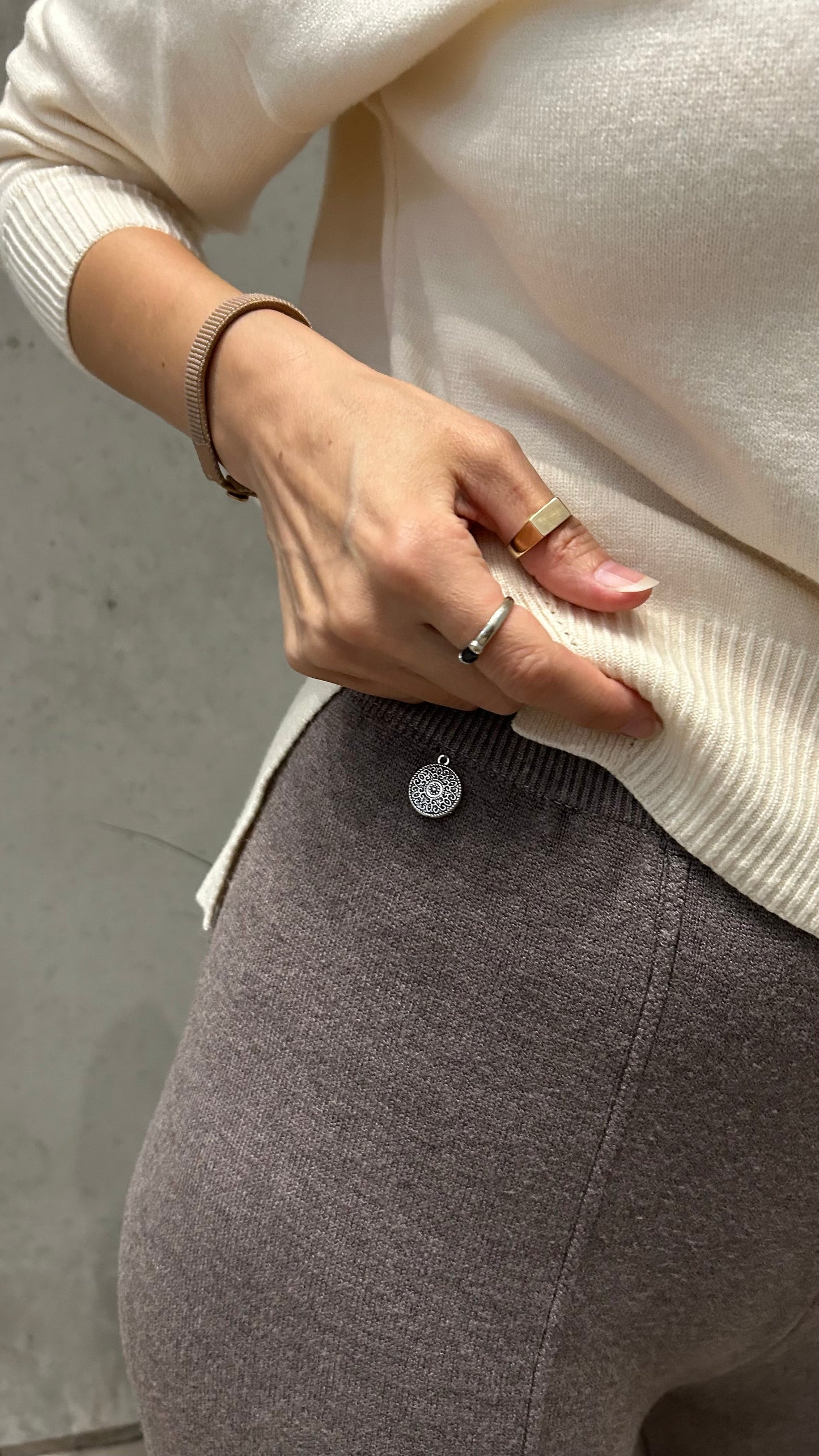 Selene -knit trousers, chai