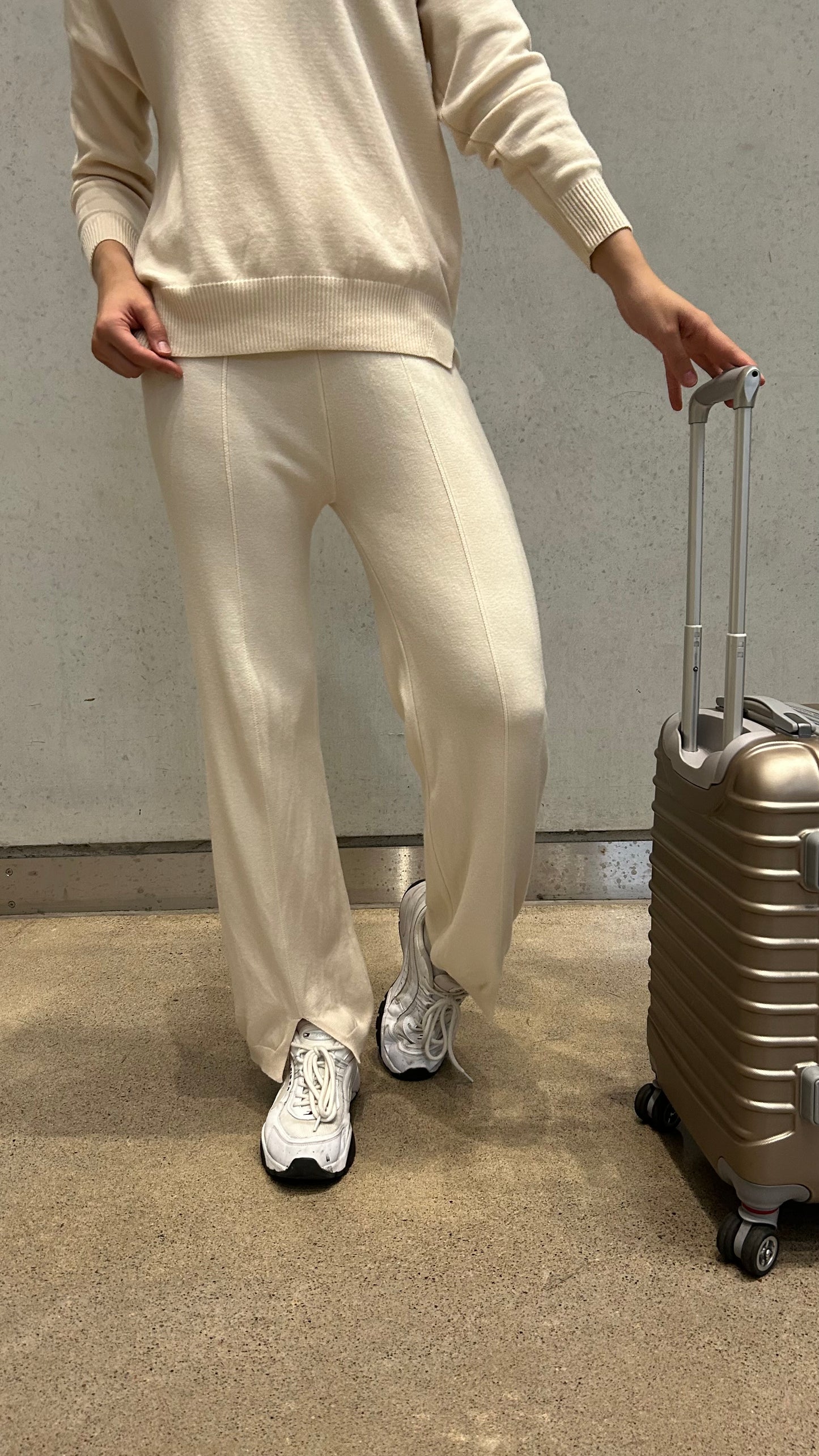 Selene -knit trousers, vanilla