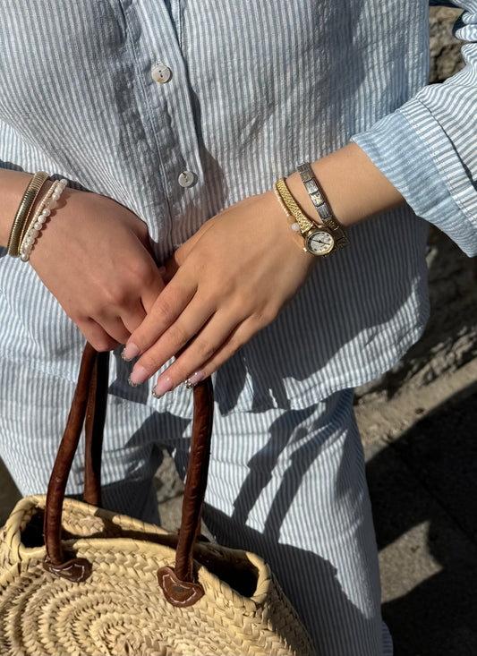 Elaine - blouse, baby blue