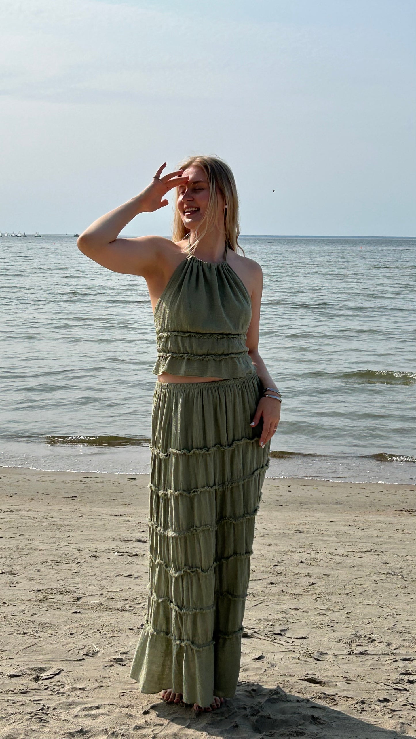 Thalia - two piece, sage green