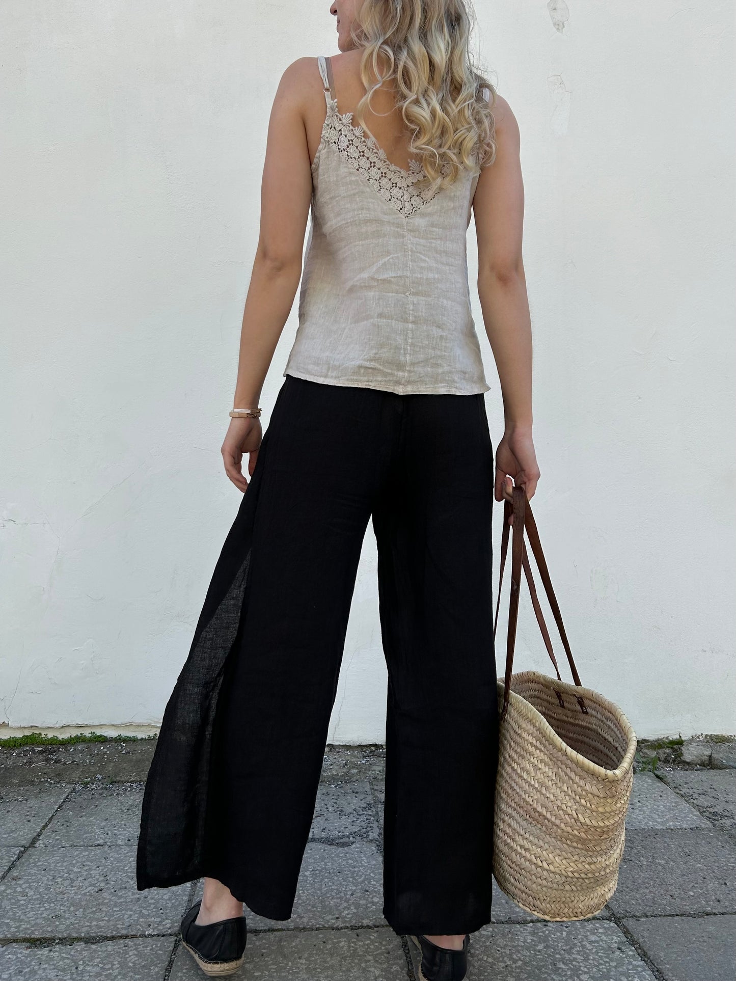 Zia -linen pants, black