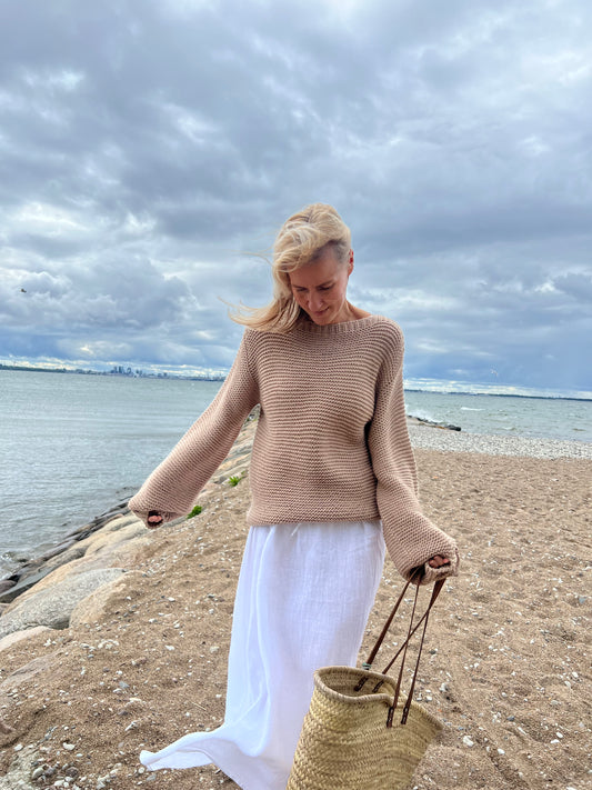 Evi -handmade knit, cappuccino