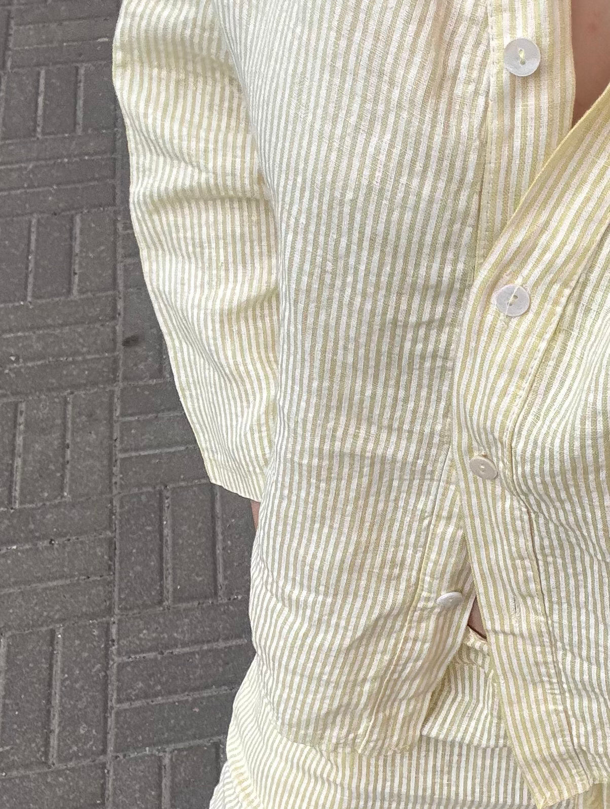 Elaine - blouse, butter yellow