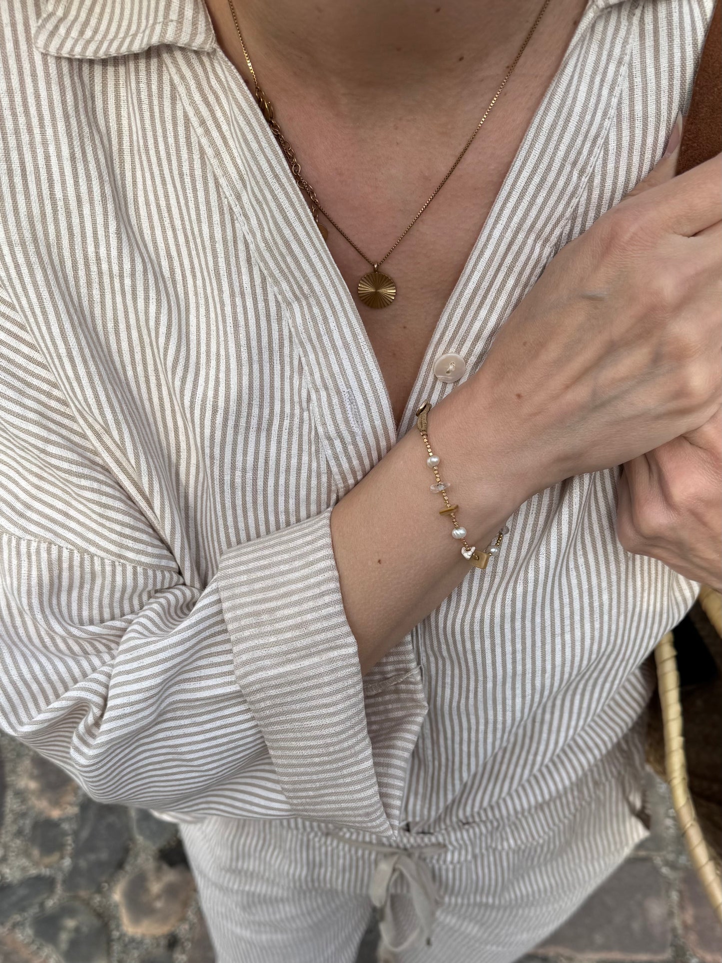 Elaine - blouse, beige