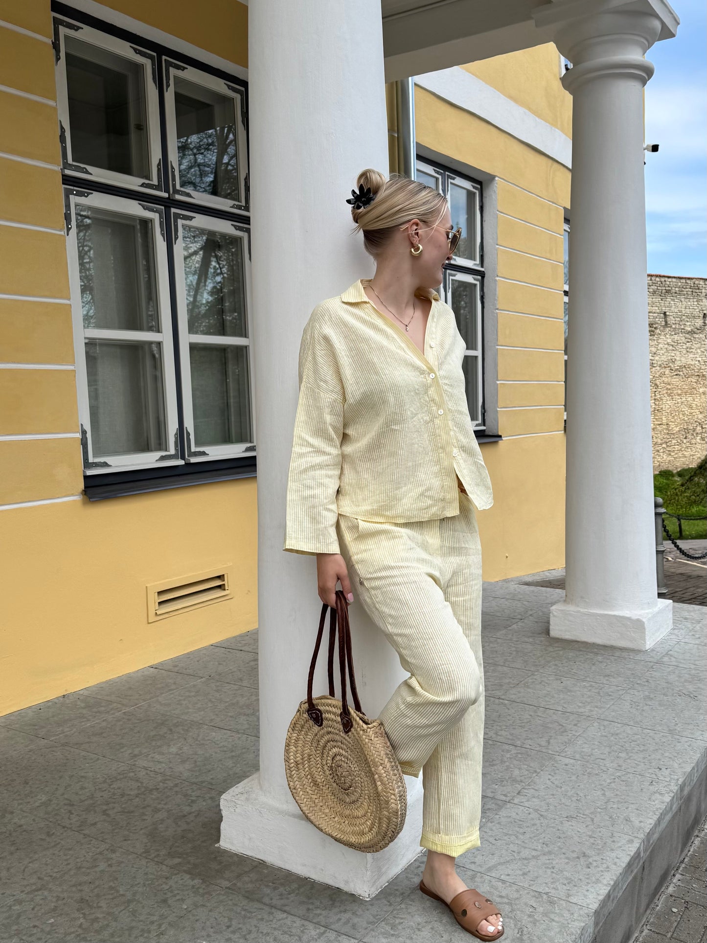 Elaine -pants, butter yellow