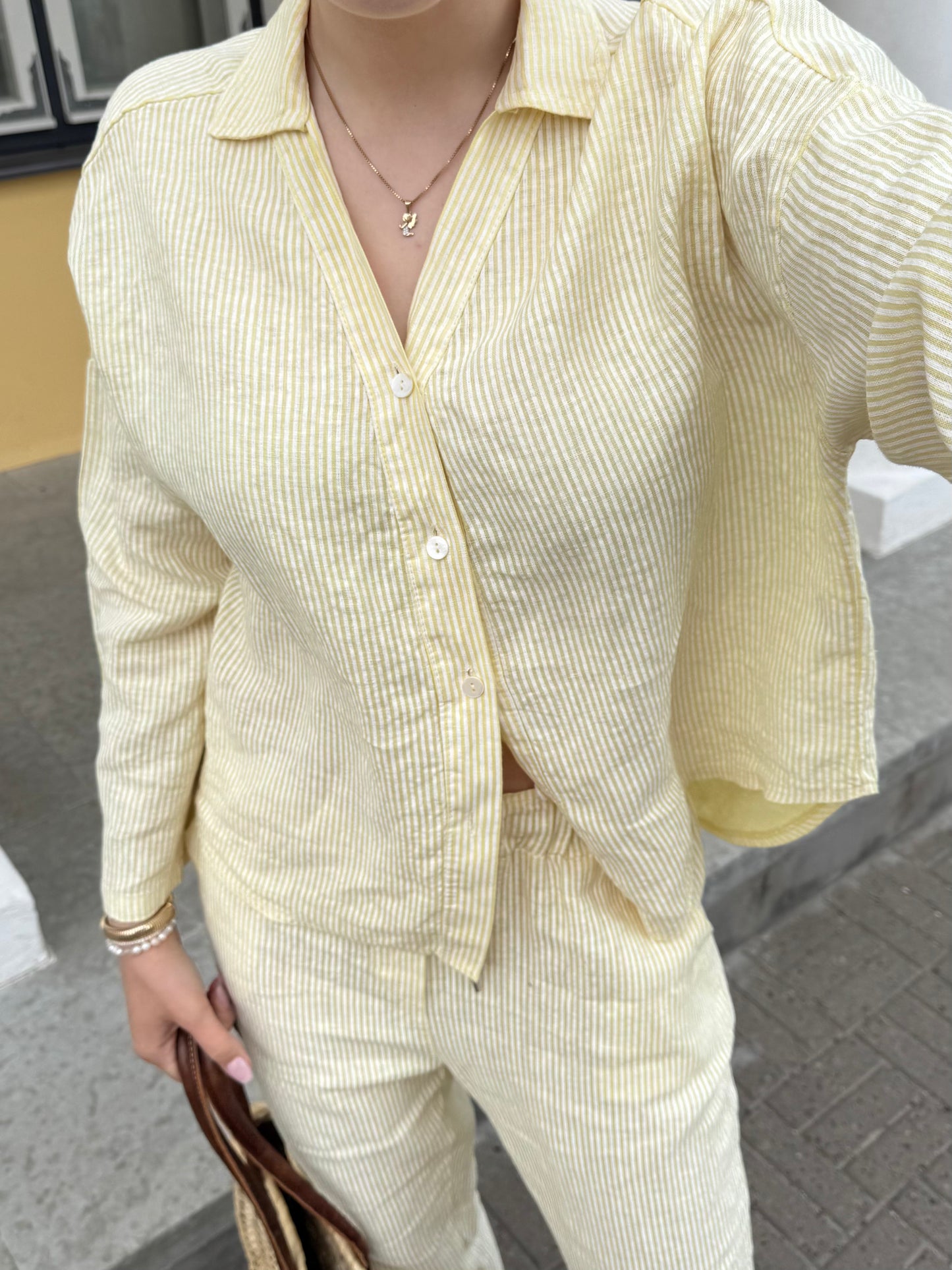 Elaine - blouse, butter yellow