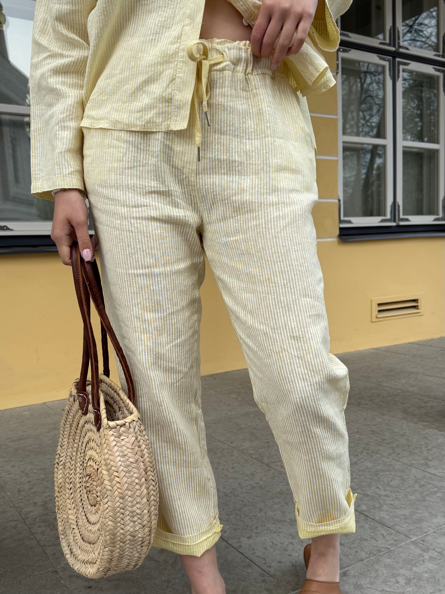 Elaine -pants, butter yellow