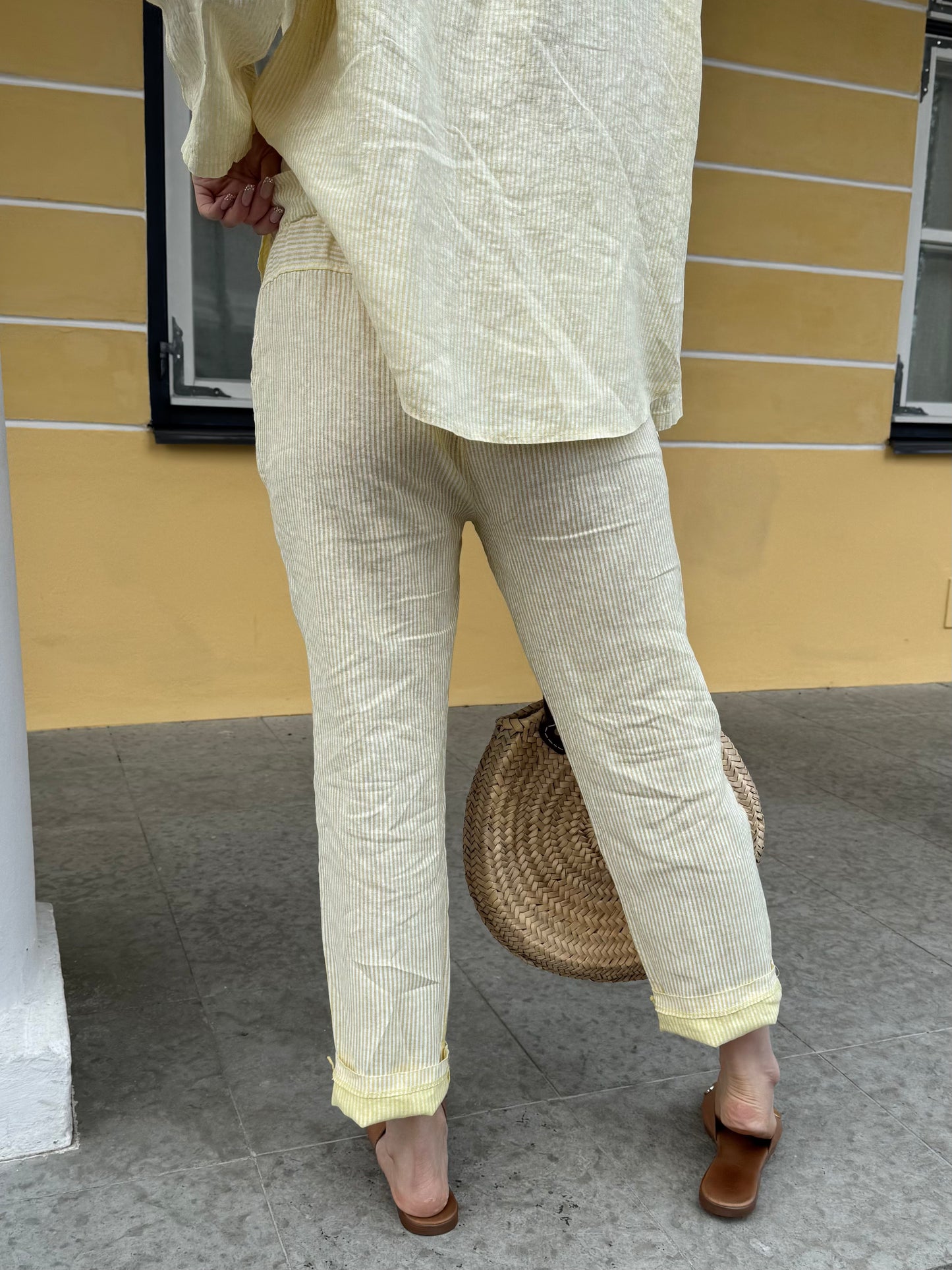 Elaine -pants, butter yellow